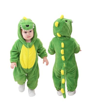 Doladola Unisex Baby Toddlers Romper Jumpsuit Hooded Cartoon Sleepsuits Infant Outfit 2 5-3 5 Years New Green Dinosaur - Buy Online on GoSupps.com