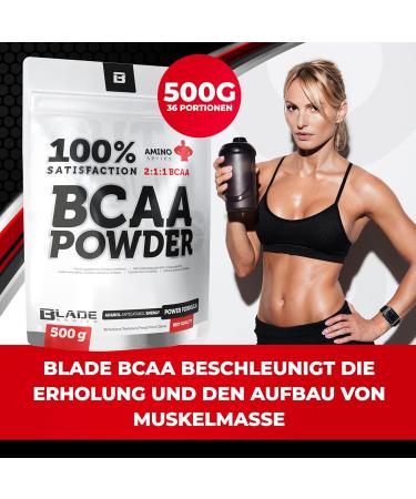 Blade Series 100% BCAA Powder + Glutamine 500g | Amino Acids Complex | Mango Melon Flavor | Best BCAA Amino Acid Supplement for Muscle Recovery - Buy Online on GoSupps.com
