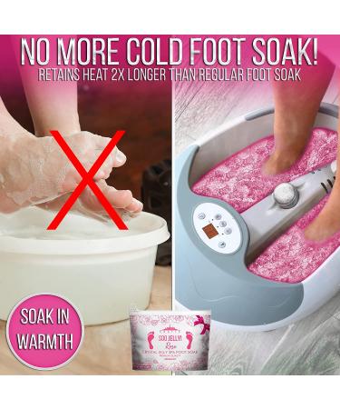 Jelly Pedicure Foot Soak for Dry Cracked Feet - Moisturizing Spa Pedi Soak with Damascus Rose - Foot Bath Salts for Relaxation - Foot Gel for Sore Feet - Buy Online on GoSupps.com