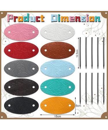 Vivid Style 10 Leather Hair Clip with Stick - Oval Shape Hair Barrette for Women and Girls - Buy Online on GoSupps.com