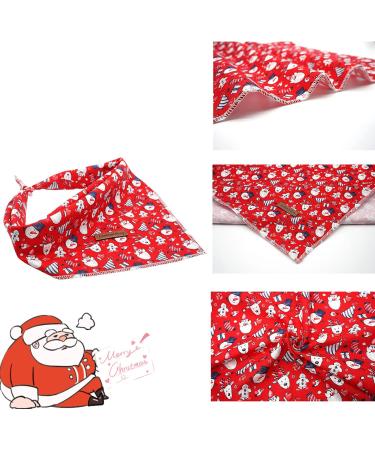 Shop Lionheart Glory Soft Cotton Christmas Dog Neckerchief - Adjustable Pink Santa Claus Scarf for Small Dogs | 1 Pack - Buy Online on GoSupps.com