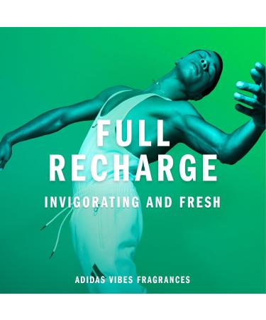 adidas Vibes Full Recharge Eau de Parfum 1.6 fl oz (Pack of 1) Notes of Fougere Cedar and Sage Unisex Fragrance Long Lasting Sporty Fragrance Travel Size Sage Cedar 1.6 Fl Oz (Pack of 1) - Buy Online on GoSupps.com