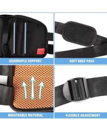 Back Brace for Lower Back Pain Relief - Lumbar Support Belt for Sciatica, Herniated Disc, Scoliosis - Improve Posture & Keep Back Straight - Men and Women - Medium/Large - Buy Online on GoSupps.com
