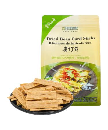 ONTRUE Dried Beancurd Sticks, Asian Tofu Yuba, Precut Tofu, Good Source Of Protein, Non-GMO, Vegan, Great Gourmet Gift, 9.88 Oz