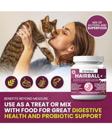 Cymbia Cat Hairball Support Chews Vet-Formulated Digestive Hairball Remedy Supports Skin and Coat with Omega-3 & Probiotics Cat Supplement 100% Vet Approved - Approx. 70 Days Supply - Buy Online on GoSupps.com