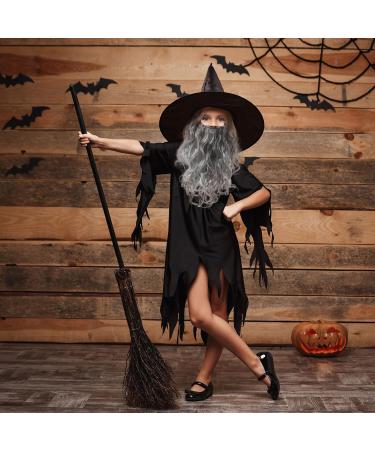 UILYNIU Wizard Wig and Long Beard Men's Long Curly Grey Wig Cosplay Wizard Sorcerer Prophet Wig for Carnival Halloween Christmas Costume Wigs Old Men Cosplay Wig Adult Fancy Dress Party Wig (Grey) - Buy Online on GoSupps.com
