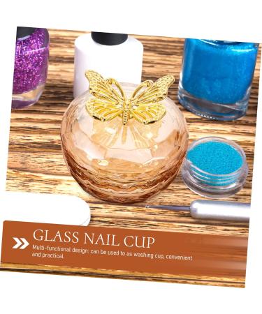 HAPINARY Nail Art Brush Cup Nail Dappen Dish Decorative Glass Dish for Acrylic Nails Nail Art Liquid Holder Nail Dish Cup Glass Nail Dish Nail Art Cup Nail Cup Decorative Nail Brush Cup - Buy Online on GoSupps.com