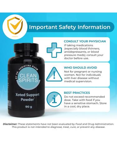 Clean Spirits Xoted Support Powder for Hangover Relief & Liver Support | with B Complex Vitamins Magnesium Vitamin E & Garlic | 30 Servings 90g - Buy Online on GoSupps.com