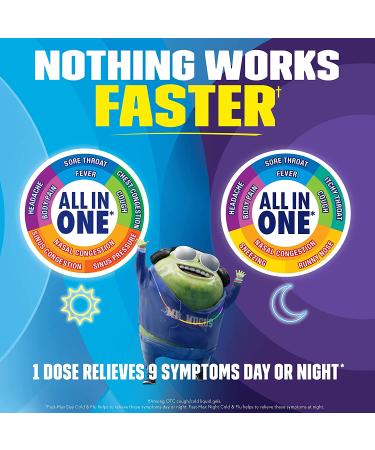 Mucinex Fast-Max Maximum Strength Cold & Flu Medicine - 24 Liquid Gels (Day & Night Relief) - Buy Online on GoSupps.com