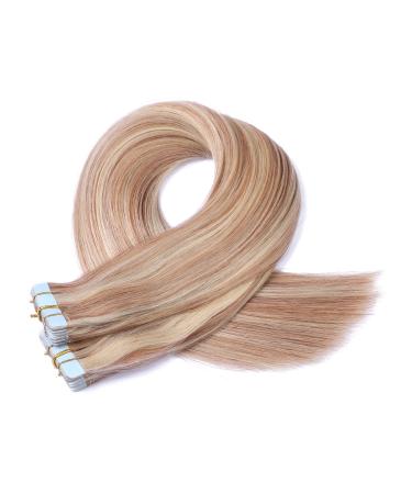 Tape In Hair Extensions #12/613 Scene - 50cm Remy Real Hair - 100% Human Hair - 50 Bricks (4cm Wide) - Tresse by Novon - 125g Total - Buy Online on GoSupps.com