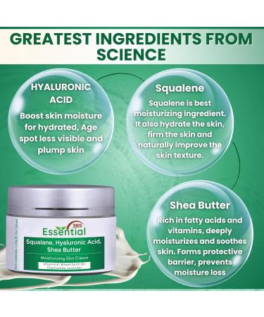 Hyaluronic Acid Face Cream | Squalane & Moisturizer with Argan Oil Shea Butter & More | 1.7Oz (50ml) - Shop Internationally - Buy Online on GoSupps.com