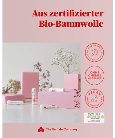 Buy The Female Company 16x Bio-Tampons Super Plus | 100% Organic Cotton Plastic-Free Eco-Friendly | Pesticide & Chemical Free | Made in Austria - Buy Online on GoSupps.com