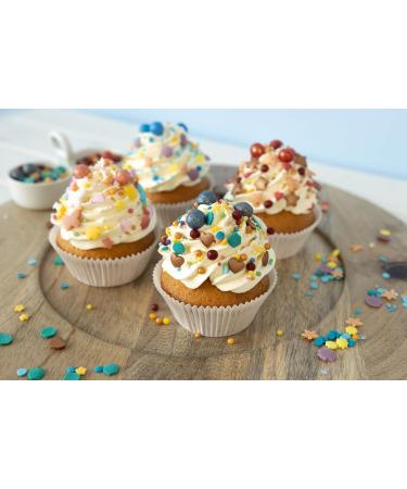 Colorful B m! Sprinkle Mix - Perfect Party Sprinkles for Cupcakes Cakes & Celebrations | 140g Ideal for Birthdays Christmas & New Year's Eve - Buy Online on GoSupps.com