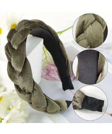 Clinity Vintage Green Braided Headband - Padded Rockabilly Hair Accessories for Women & Girls - Buy Online on GoSupps.com