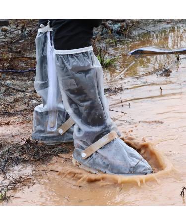 Waterproof Reusable Shoe Covers for Men and Women - Non Slip Shoe Protectors for Rain, Snow, Cycling, Fishing, Hunting - Black, Size L - Buy Online on GoSupps.com