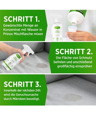 Prinox 2x 1030ml Enzyme Cleaner Concentrate | Strong Odor Remover for Dog & Cat Urine | 80L Odor Neutralizers | Made in DE (2.06L 1 Pack) - Buy Online on GoSupps.com