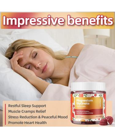 90 Count Magnesium Glycinate Gummies 400mg w/Ashwagandha Supplement - Sugar Free Zinc Magnesium Glycinate Supplement Ashwagandha Gummies for Adults Cherry 90 Count (Pack of 1) - Buy Online on GoSupps.com