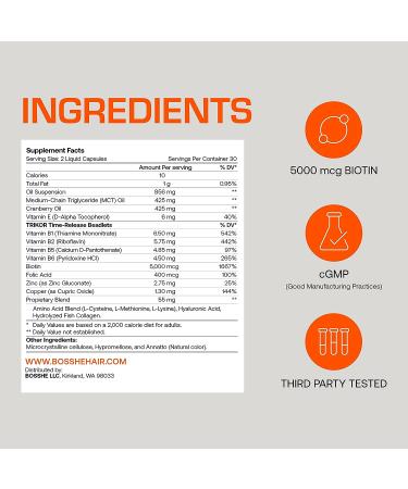 Women's Hair Growth Vitamins - Strengthen & Thicken Thin and Damaged Hair with Biotin, B Vitamins, Folic Acid & Collagen - Buy Online on GoSupps.com