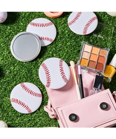 18 Pcs Baseball Compact Mirror - Baseball Gifts & Party Supplies for Girls - Sport Round Pocket Mirror for Women - Portable Makeup Mini Mirror - Baseball Party Accessories - Buy Online on GoSupps.com