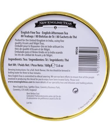 New English Teas Lavender Vintage Floral Tea Caddy with 80 English Afternoon Teabags - Buy Online on GoSupps.com