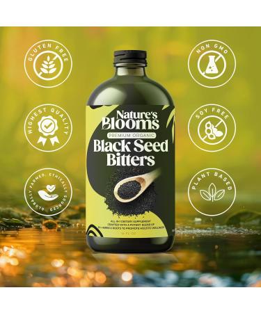 Nature's Blooms: Black Seed Bitters Natural Supplement for Health and Wellness|Super Antioxidant for Immune Support Joints Digestion Hair & Skin|16 oz - Buy Online on GoSupps.com