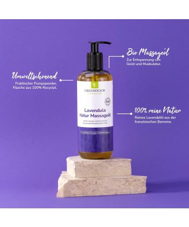 Greenendoor Lavender Massage Oil 500ml - Natural Cosmetics Savings Pack | Pure Mediterranean Essential Oils & Gifts - Buy Online on GoSupps.com