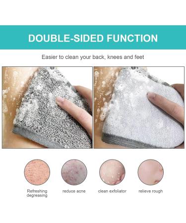 35.4 Inch Loofah Back Scrubber for Men and Women - Exfoliating Bath Shower Scrubber for Deep Skin Cleansing with Hair Shampoo Brush and Wall Hook - Buy Online on GoSupps.com