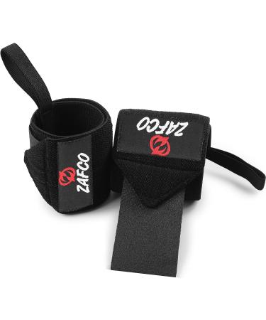 Zafco Sports Weightlifting Wrist Wraps - 18 True Length with Thumb Loop - Premium Quality Brace for Men & Women | Support, Stability & Injury Prevention - Buy Online on GoSupps.com