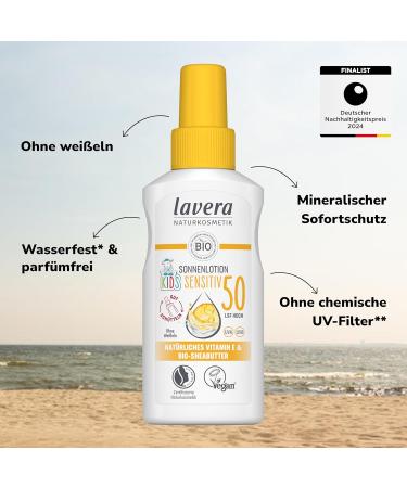 Lavera Sun Cream Sensitive SPF 50 for Children - 100 ml | Best Natural Sunscreen for Kids | Shop Internationally - Buy Online on GoSupps.com