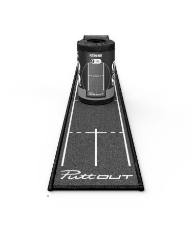 PuttOut Slim Golf Putting Mat - Green - 94.5 inches x 9.8 inches Gray