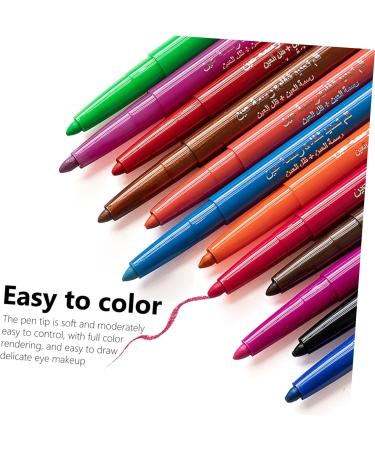 DOITOOL 24 Pcs 1 Set Shadow Set Eyeshadow Eyeliner Kit Waterproof Eyeliners Bushing Telescopic 1 count (Pack of 1) Colorfulx2pcs - Buy Online on GoSupps.com
