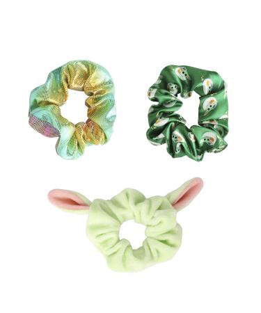 Disney Star Wars The Mandalorian The Child Green 3pc Hair Scrunchie Set VE700268L