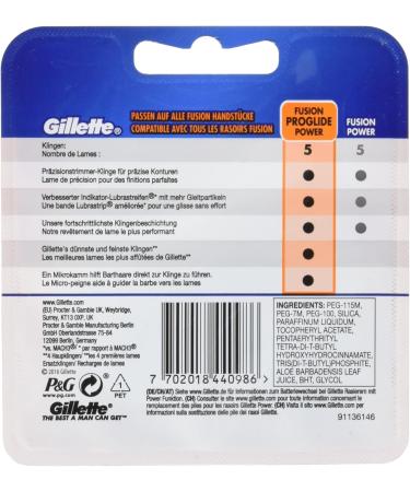 Gillette Fusion ProGlide Power Razor Blades for Men - 4 Pack | Best International Shipping & Deals - Buy Online on GoSupps.com