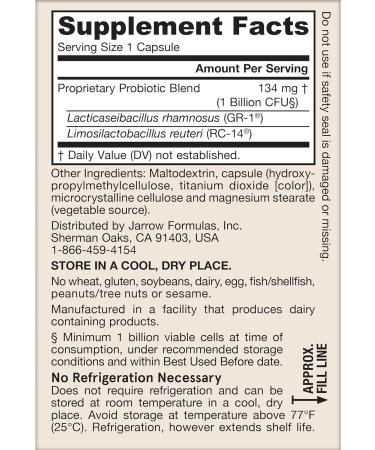 Jarrow Formulas Women's Fem-Dophilus 30 Veggie Caps - Shelf Stable Probiotic Supplement - Buy Online on GoSupps.com