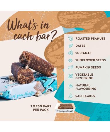 Squirrel Sisters - Peanut Caramel Natural Protein Bar (16 x 40 g) No Added Sugar Plant-Based Vegetarian Vegan Gluten-Free Energy Snack with Peanuts Dates Sultanas Sunflower & Pumpkin Seeds - Buy Online on GoSupps.com