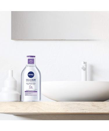 NIVEA MicellAIR SKIN BREATHE Micellar Water Sensitive Skin (1 x 400 ml) 3 in 1 make-up remover without fragrance or dye face eye & lip cleanser - Buy Online on GoSupps.com
