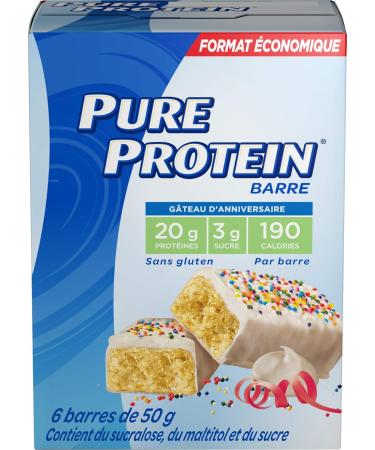 Pure Protein Bars Gluten Free Snack Bars Chocolate Salted Caramel 50 gram 6 Count Multi-colored & Bars Gluten Free Snack Bar Birthday Cake 50g/1.8oz. 6ct - Buy Online on GoSupps.com