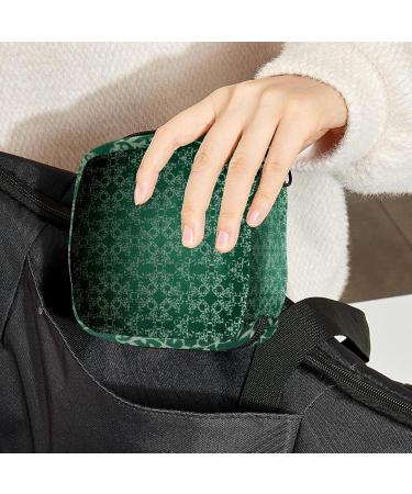 Vintage Floral Menstrual Bag with Zipper | Ladies Napkin & Tampons Pouch | Stylish & Functional for Women & Girls - Buy Online on GoSupps.com