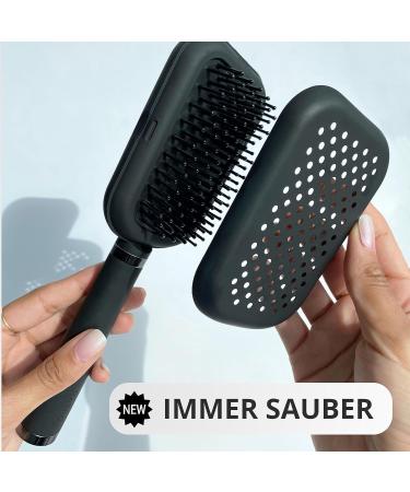 Bellody Original Hair Brush - Patented Cleaning Function Gentle Care & Scalp Massage - Classic Black - Buy Online on GoSupps.com