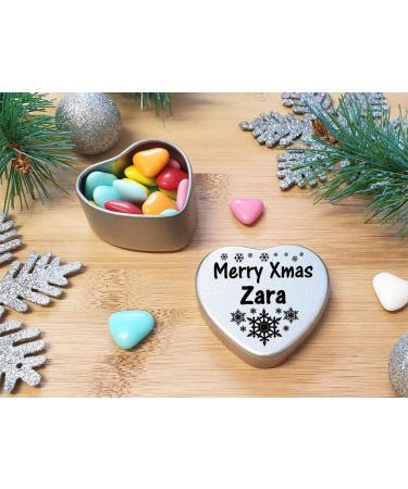 Gift In Can Merry Xmas Zara Heart Shaped Mini Tin Gift filled with mini coloured chocolates perfect christmas card alternative for Zara Fun Festive Snowflakes Design Snow Flakes - Buy Online on GoSupps.com