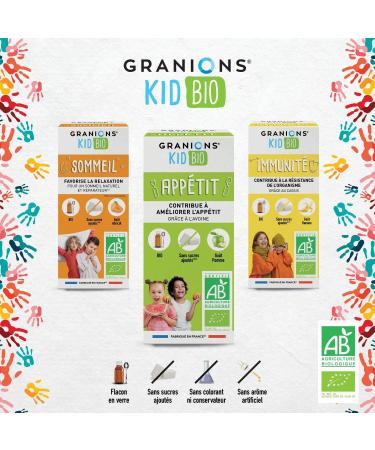 GRANIONS KID BIO APPETIT - Certified Organic - Apple Flavor - Helps stimulate appetite - Natural formula based on agave syru - Buy Online on GoSupps.com