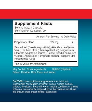 Herbal Cleanse Caps - Extra Strength Digestive Support | Natural Laxative and Colon Cleanser - 3 Month Supply - Buy Online on GoSupps.com