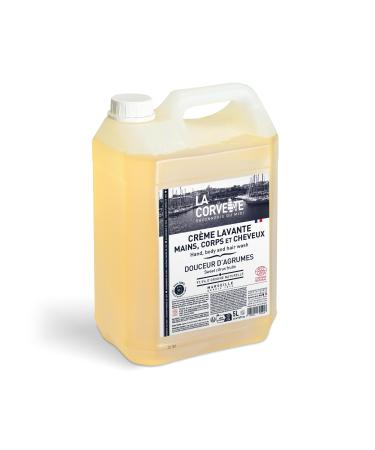La Corvette - Cr me lavante 3 en 1 mains corps et cheveux Douceur d Agrumes 5 L COSMOS Natural Format conomique Agrume 5 l (Lot de 1)