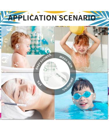 120 Pcs Waterproof Swimming Ear Covers for Kids | Disposable Plastic Ear Plugs & Ear Stickers for Shower Surfing & Snorkeling - Buy Online on GoSupps.com