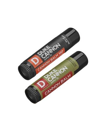 Duke Cannon Lip Balm with SPF Variety Set  Large 0.56oz: (1) Tactical Lip Protectant - Fresh Mint and (1) 140 Tactical Lip Protectant - Blood Orange Mint - Buy Online on GoSupps.com