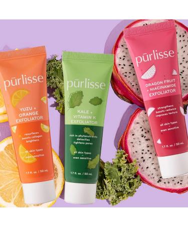 p rlisse Dragonfruit + Niacinamide Face Exfoliator Scrub - Exfoliating Face Wash for Radiance & Improved Texture - Strengthens Skin Barrier Reduces Blemishes & Fights Signs of Aging (1.7 Fl oz) - Buy Online on GoSupps.com