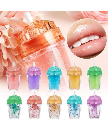 CHAKAE Lip Gloss Milk Tea Cup Lip Oil Moisturizing Lip Gloss Styles Jelly Lip Gloss Makeup Supplies for Party - Buy Online on GoSupps.com