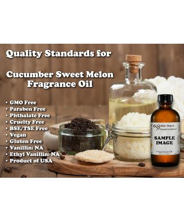 Cucumber Sweet Melon Fragrance Oil - 4 oz Amber Glass Bottle - Premium Scent for Candles Soap & Diffusers - International Shipping Available - Buy Online on GoSupps.com