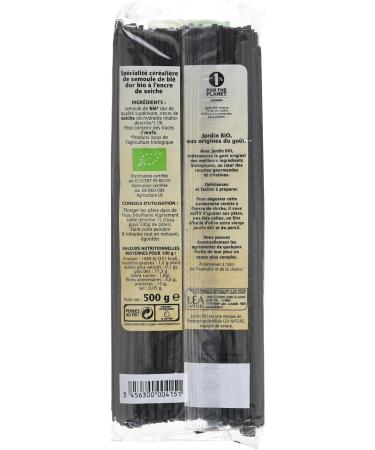 Jardin BiO tic - Spaghetti with squid ink - organic - Salty - AB certified - 500g bag - Buy Online on GoSupps.com