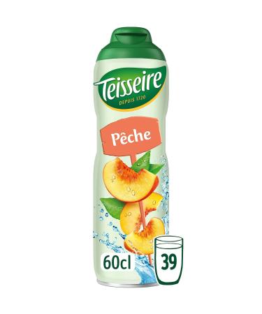 Teisseire Zero Sugar Peach Syrup for Refreshing Drink Cocktails Bottle 60cl